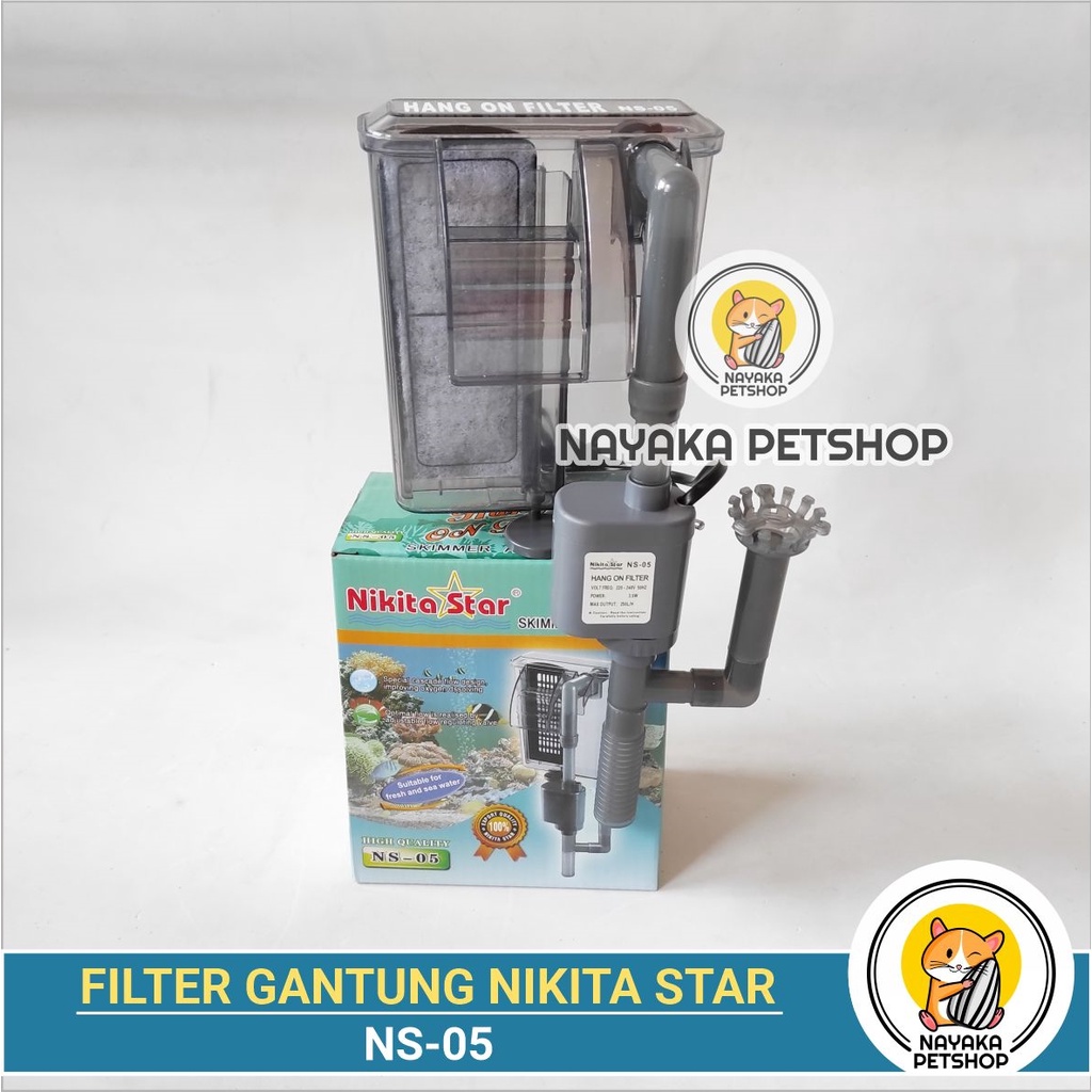 Nikita Star NS 05 Filter Gantung Aquarium Hanging Saringan Air Hang On Aquascape