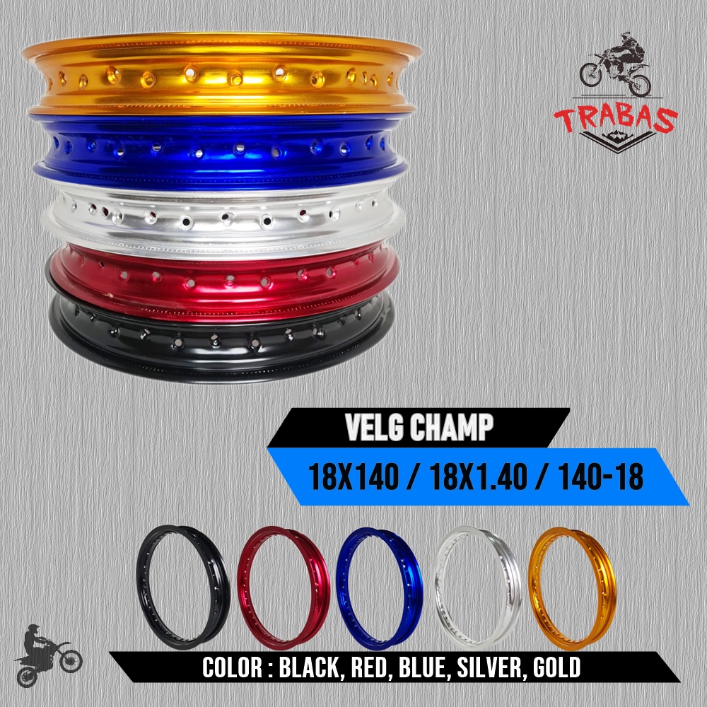 VELG 18X140 VELEG 18X1.40 PELEG PELEX 140-18 HOLE 36 RIM JARI CHAMP