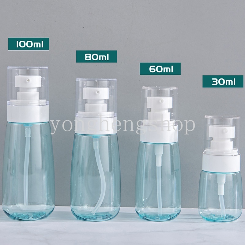 Botol Semprot Kosong Bahan Plastik Transparan Ukuran 30 / 60 / 80ml / 100ml Untuk Sampel Alkohol