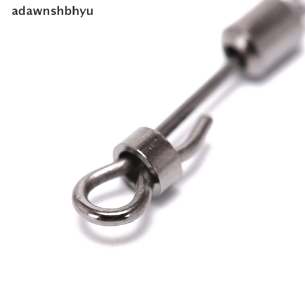 Adawnshbhyu 10pcs Steel Quick Lock Swivels Interlock Snap Fishing Lure Tackles Memancing Ikan Gurame