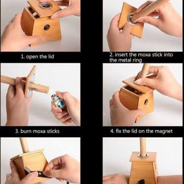 Kotak Moksa 1 Lubang Dudukan Moxibustion Moxa Tcm Ai Jiu He