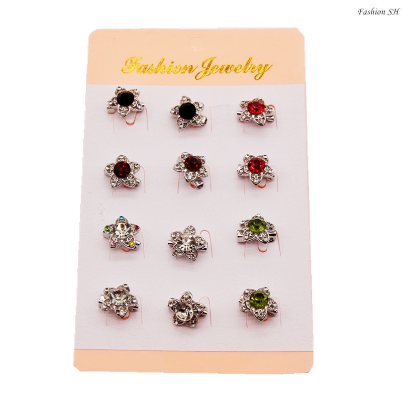 Bros pin Bentuk Bintang Hias Berlian Imitasi Untuk Aksesoris scarf Wanita M70020