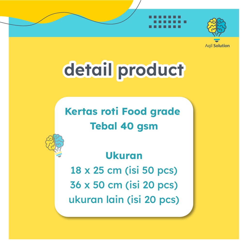 Kertas Roti Motif | Food Grade &amp; Graseproof | Bungkus Makanan, Brownies, Kue, Cookies, Burger dll
