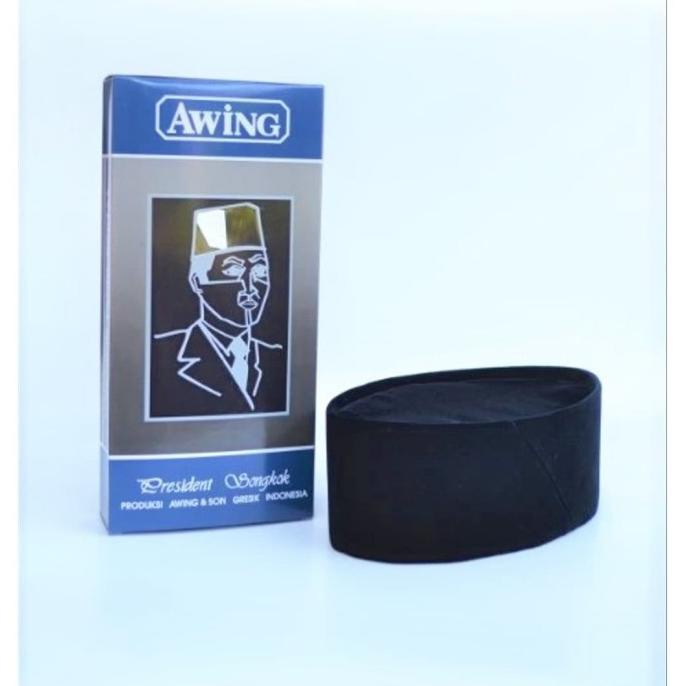 PECI AWING/SONGKOK AWING HITAM AC // FASHION MUSLIM PRIA