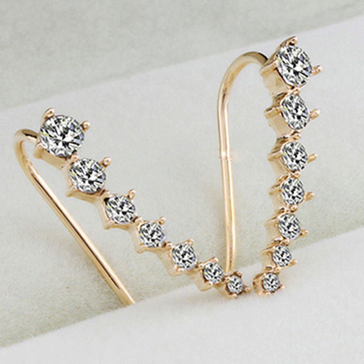 1 PCS Anting Chic Lady Wanita Kristal Anting Ear Hook Hadiah Untuk Wanita