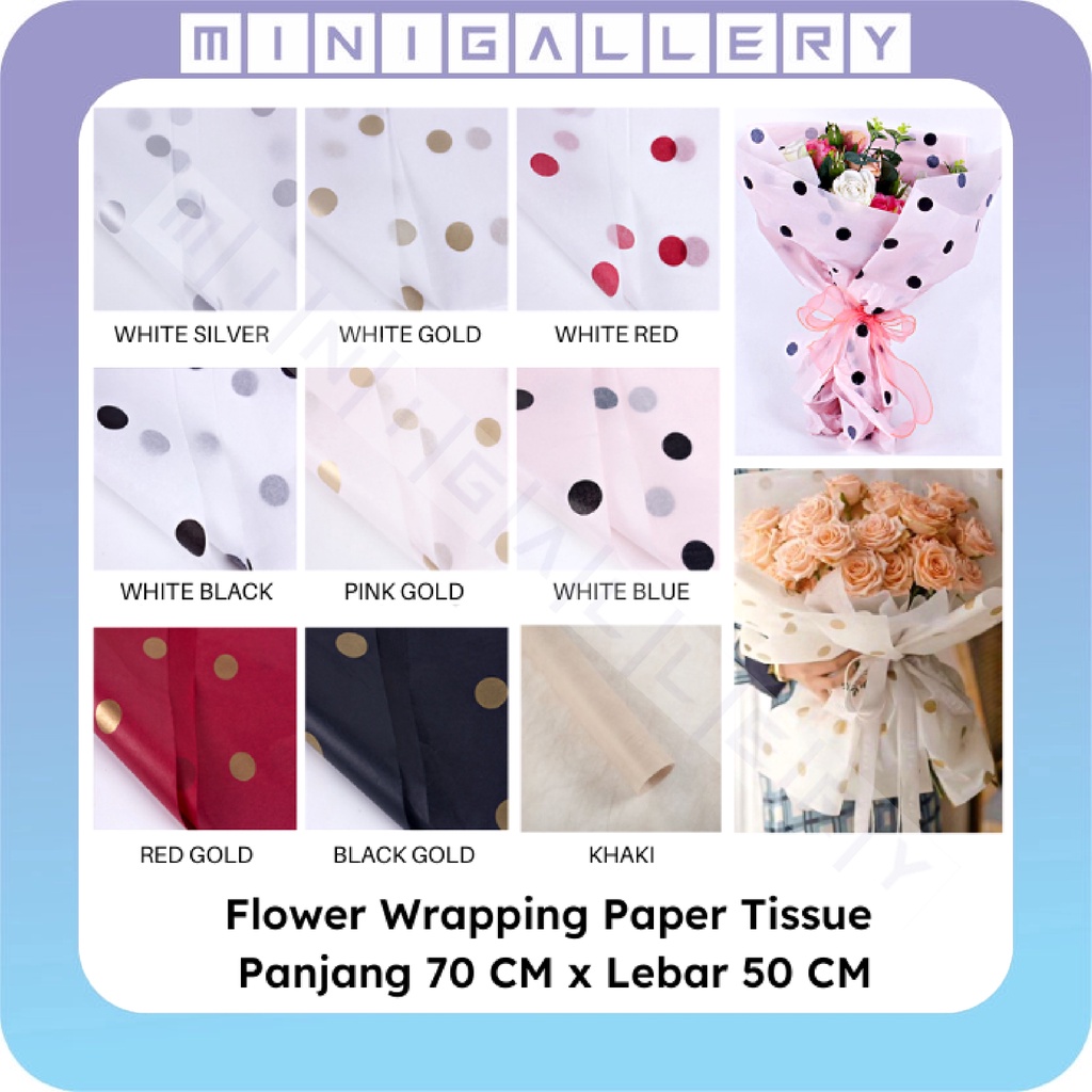 Flower Wrapping Paper Kertas Buket Bunga Florist Tissue Serat Pembungkus Bunga KB04