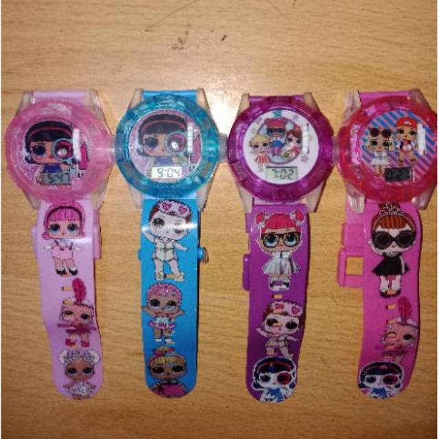 Jam tangan proyektor anak TERMURAH lol suprise avengers,spiderman,unicorn,ultramen,cars,tayo dll