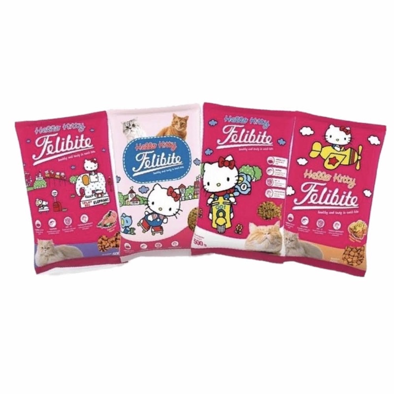 FELIBITE CAT FOOD Makanan Kucing MURAH KIBBLE DONAT &amp; IKAN Kemasan 500 Gr