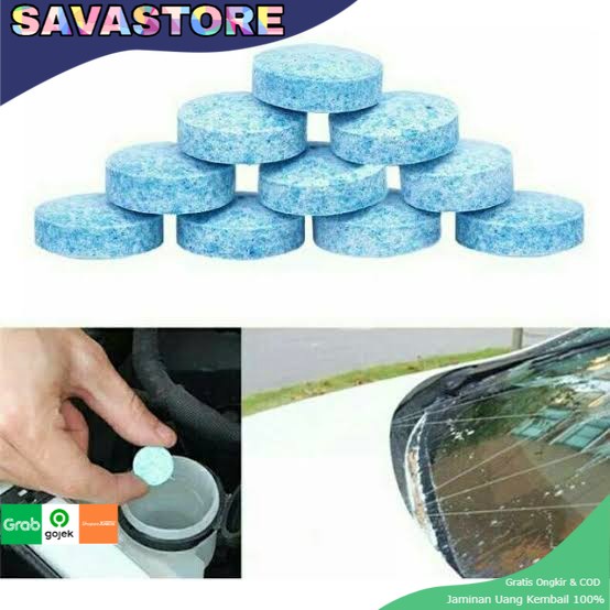 TABLET PEMBERSIH WIPER KACA MOBIL CAIRAN SABUN WIPPER FLUID CAR WASH WINDOW AMPUH KACA BURAM