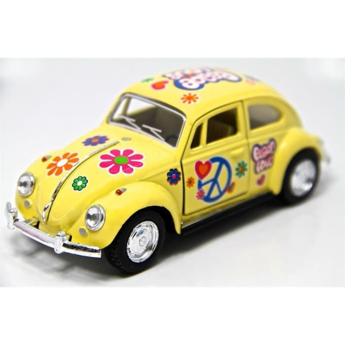 Diecast Miniatur Mobil VW Classical beetle Love yellowMN108