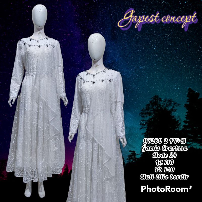 Gamis Pesta Grosir Khusus Putih harga sudah dapat 2 Pcs Gamis