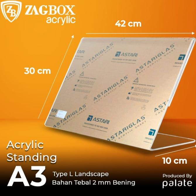 

Office & Stationery | Document Organizer | Acrylic Tent Holder - Akrilik Tent Card A3 L Landscape Brosur- Premium | Best Seller