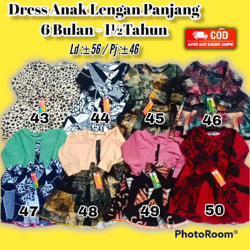 Gamis anak bayi 6bulan-1½Tahun / Dress anak lengan panjang bayi perempuan/ kado bayi perempuan