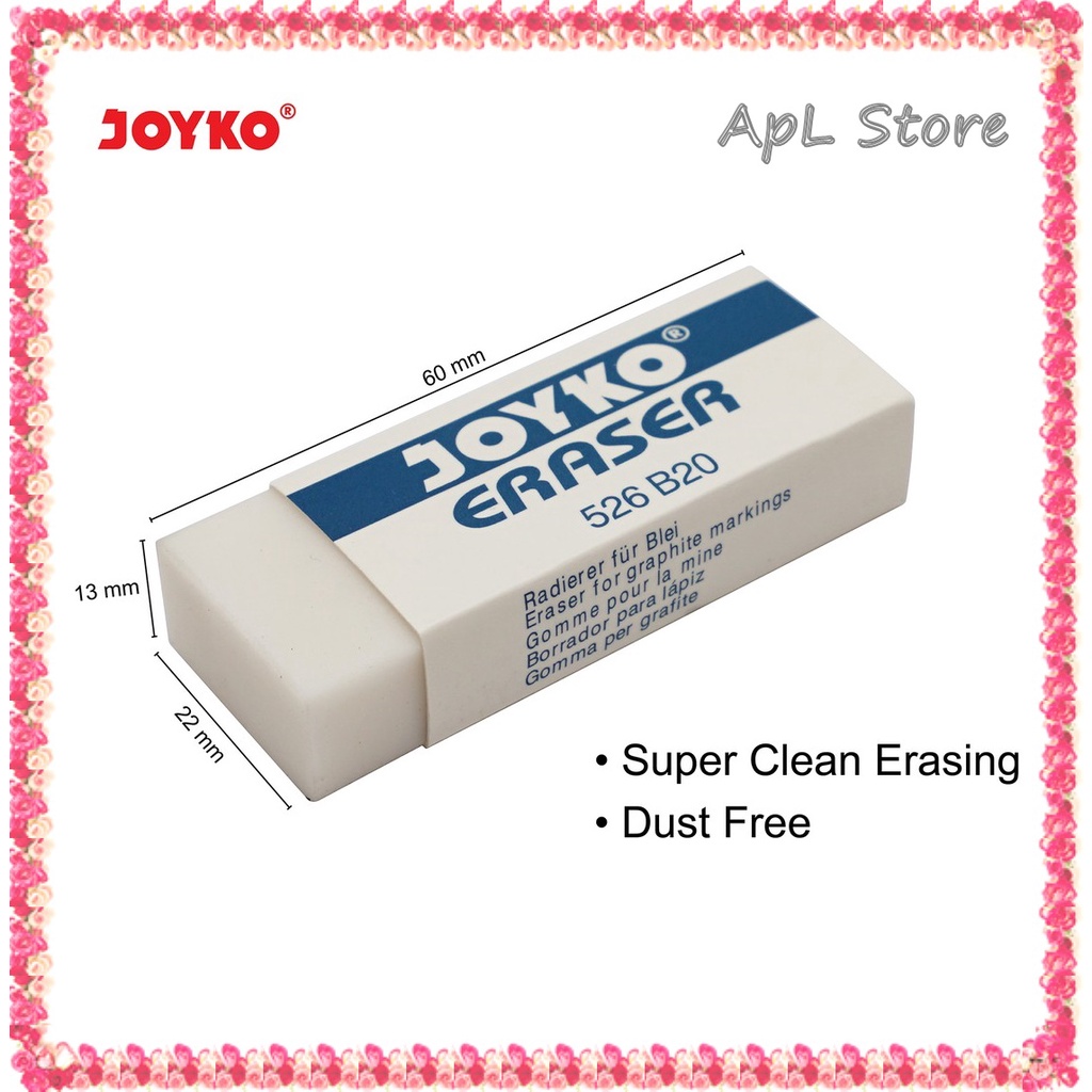 

PENGHAPUS PENSIL JOYKO PUTIH ERASER Penghapus Joyko Besar B007