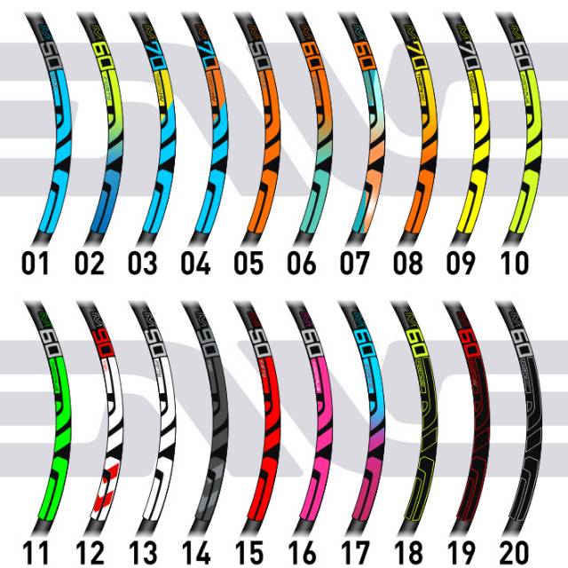 Decal Rim Enve Stiker Velg enve