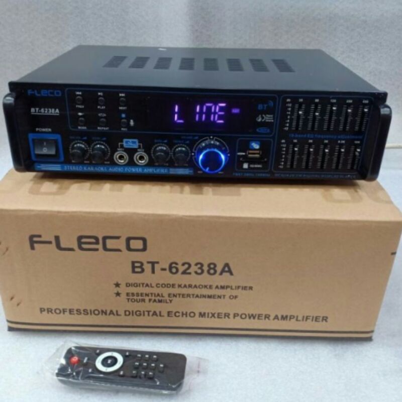 Cod Power Amplifier Fleco F-BT6238A//amplie Karaoke//Amplie Bluetooth//Amplie Digital multifungsi