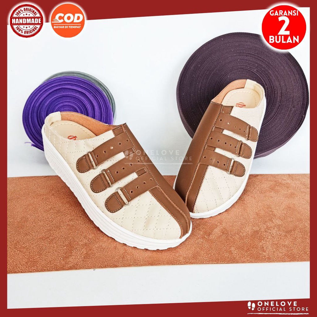 Sepatu One Love Sepatu Slop Wanita Wedges One Love Sepatu Sandal Wanita Terbaru Original / One Love 