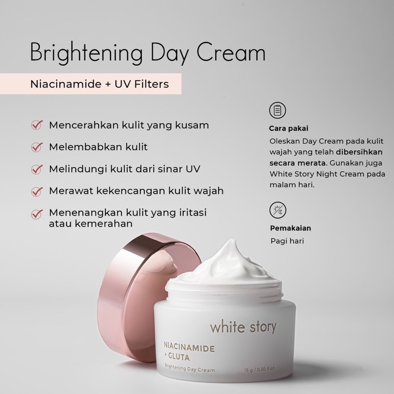 White Story Paket Wajah Brightening &amp; Serum (FREE POUCH)