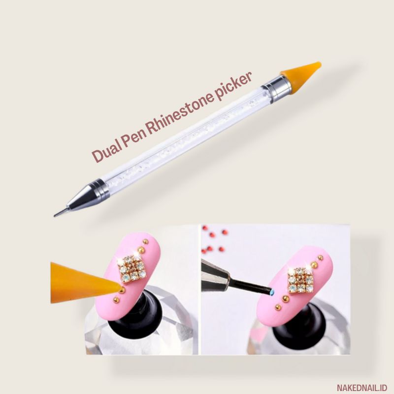 Dual Pen Rhinestone stud picker pensil rhinestone charm nail art nailart