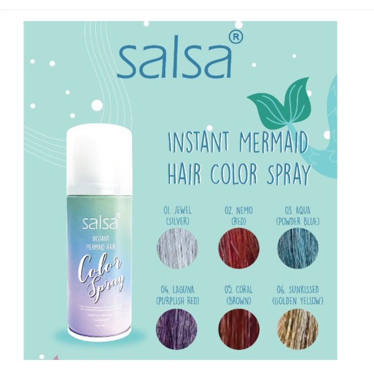 Salsa Instant Mermaid Hair Color Spray 80ml BPOM cat rambut semprot non permanen (VH )