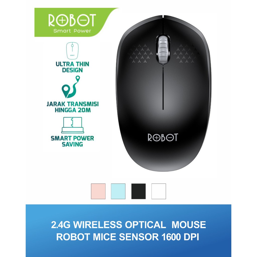 MOUSE ROBOT MICE M210 WIRELESS OPTICAL PORTABLE