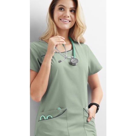 seragam perawat, 1 set baju dan celana seragam v nek scrub Lis,/ seragam kerja,,/ seragam ok set ser