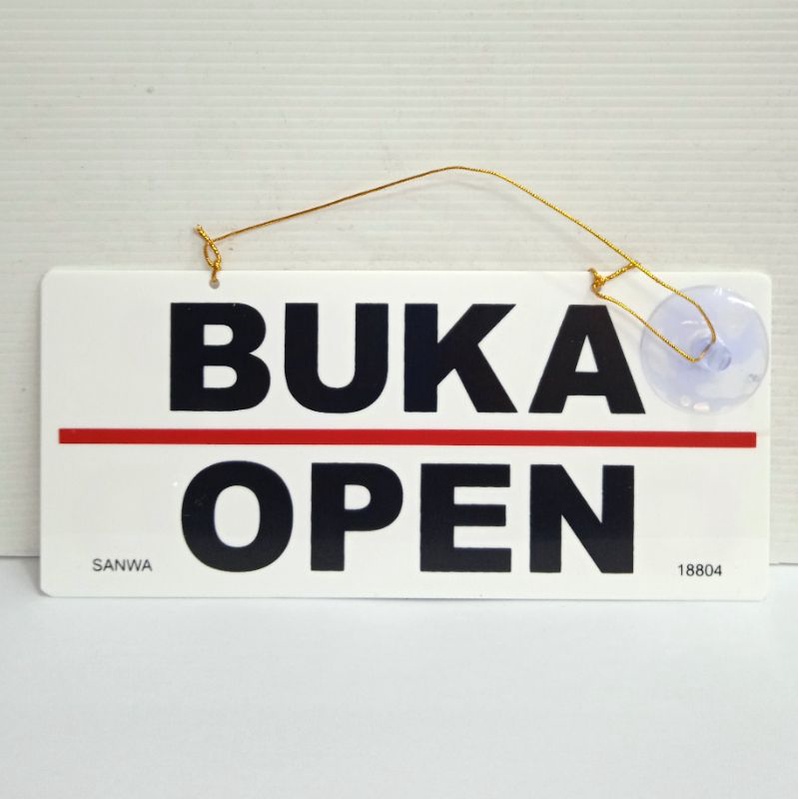 

sign akrilik buka tutup/sign open closed/sign board sansan wawa