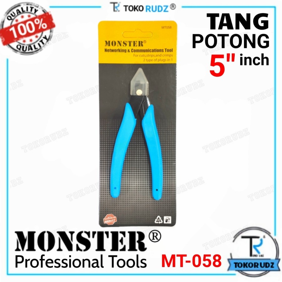 Tang Potong 5 inch Pemotong Kawat Kabel MONSTER MT058