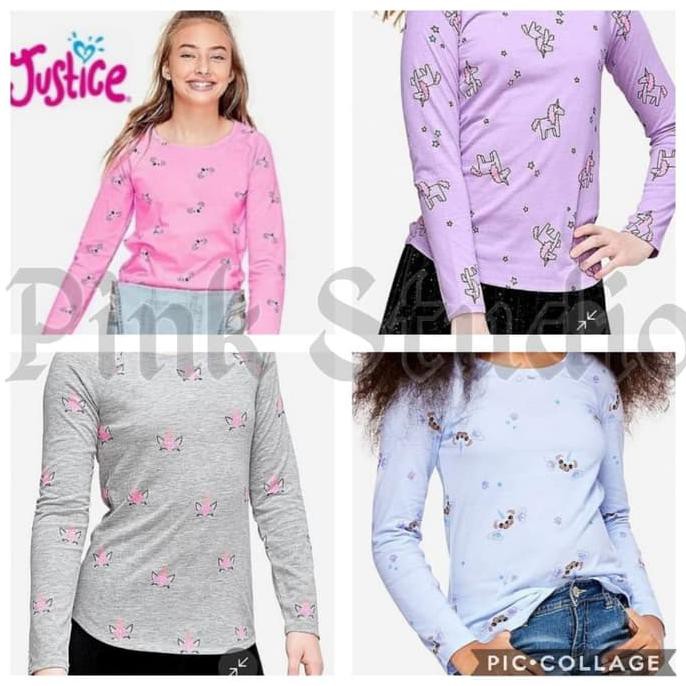Sale - JUSTICE Kaos Anak Remaja ABG Perempuan Cewek Katun Original