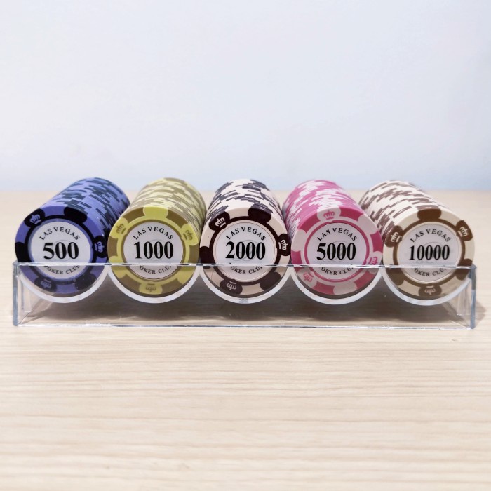 Special Poker Chip Paket H 100pcs (500 1000 2000 5000 10000) Casino Coin
