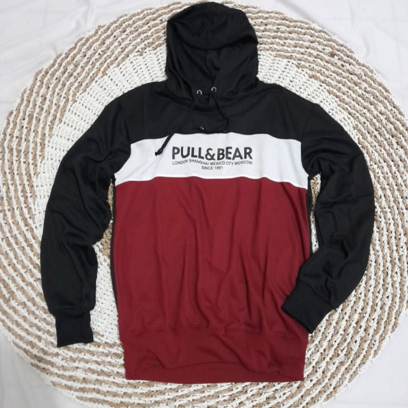 Kaos Hoodie Lengan Panjang Pria / Baju Kupluk Pria / Kaos Bertopi Lengan Panjang / Kaos Pria