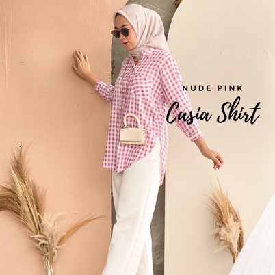 ilook | Casia Shirt | Kemeja Kotak Korean Style - Bahan Creap - Fit to L