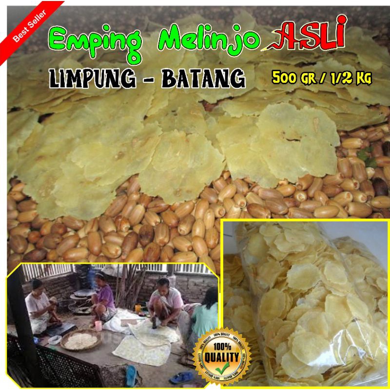 

Emping Melinjo Mentah Original Limpung 500 gram Paling Laris Super Renyah Rajanya Emping Kita