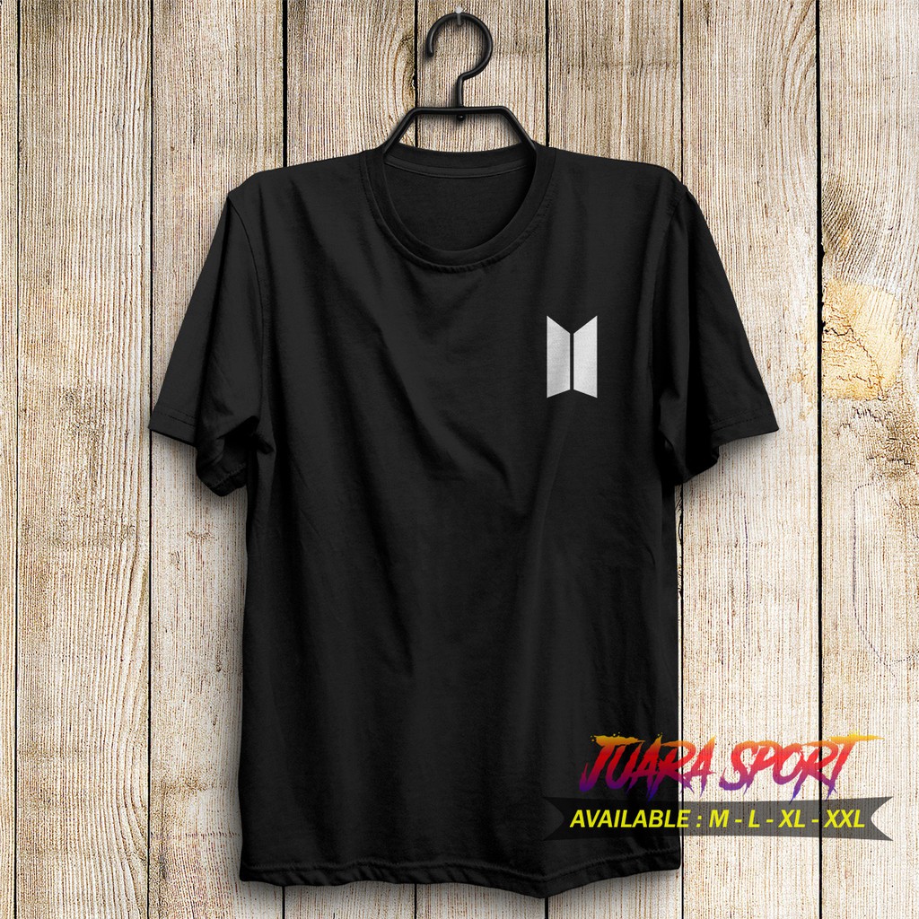 T-Shirt Kaos Catton Combed 30S Baju Distro Motif Band Music Logo BTS