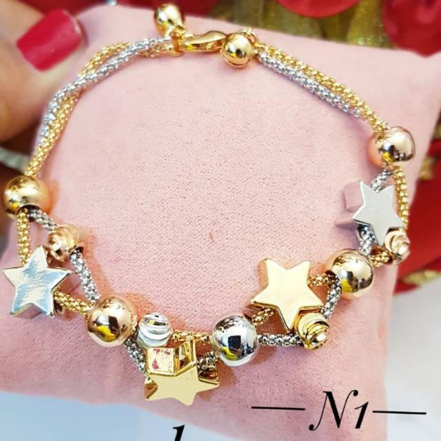 Xuping gelang tangan wanita lapis emas 24k terlaris