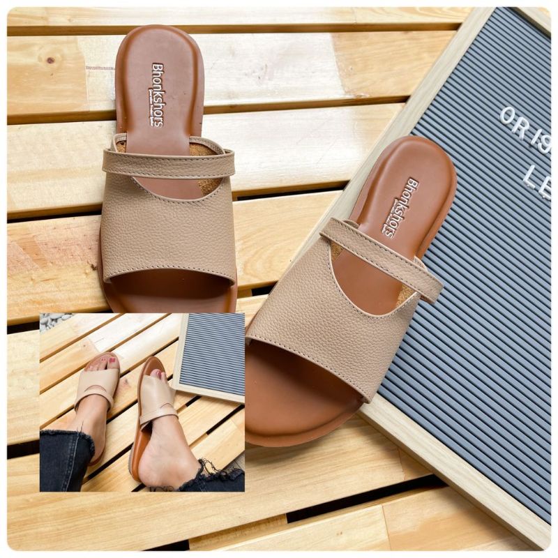 Sandal papirut garut merk bhonkshors/natha anjani sandal kulit garut sandal kulit wanita sol aquila 