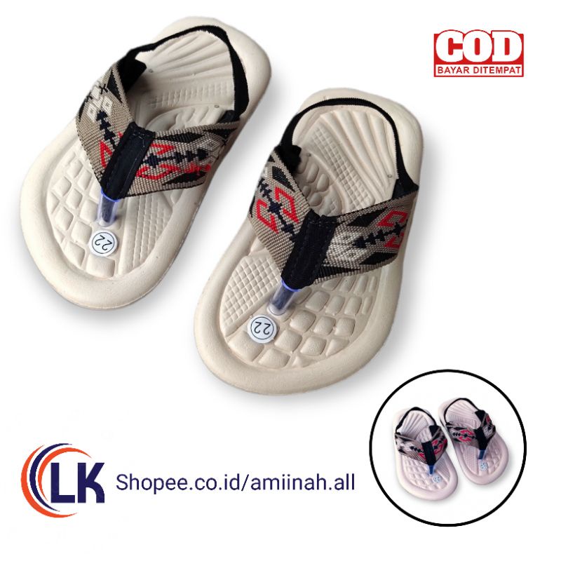 Sepatu Sandal Anak Bayi Balita - Sandal Jepit Anak Tali Belakang New