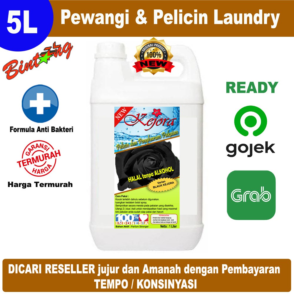 Pelicin dan Pewangi Pakaian KEJORA 5 Liter  - TANPA ALKOHOL + Anti Bakteri + Pelicin