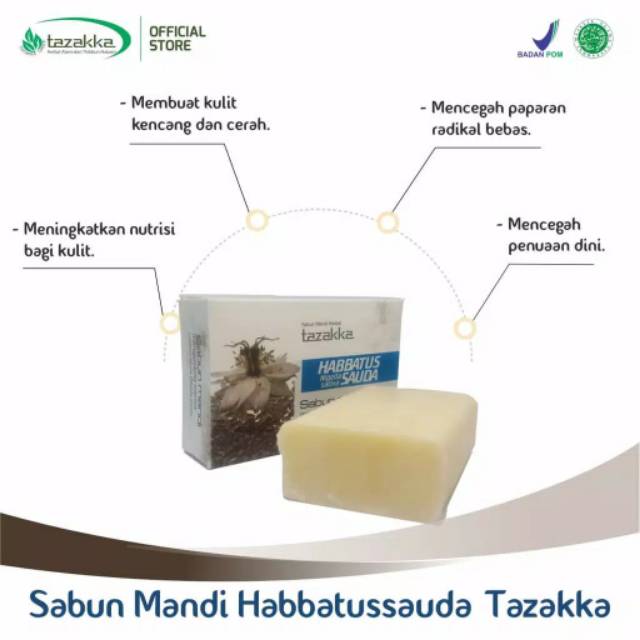 Sabun Mandi Habbatussauda Pemutih Kulit Pencerah Alami - Sabun Herbal Habbatussauda 90gram BPOM