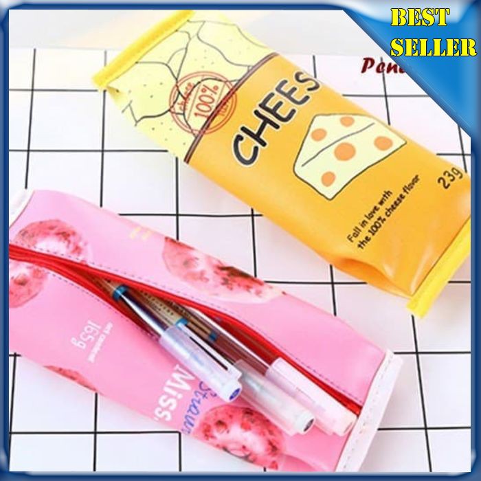 

Snack Pencil Case POPCORN- POTATO CHIPS- CHEESE CAKE &#40-kotak pensil&#41-
