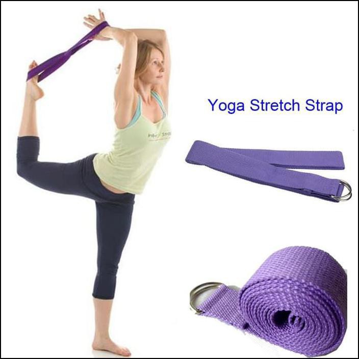 (MAINANKYU) TALI YOGA BELT STRAP D RING STRETCH 1.5 M - SENAM GYM OLAHRAGA FITNESS