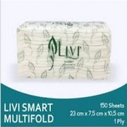 Tissue LIVI SMART TOWEL Multifold 150's Tisu hand towel