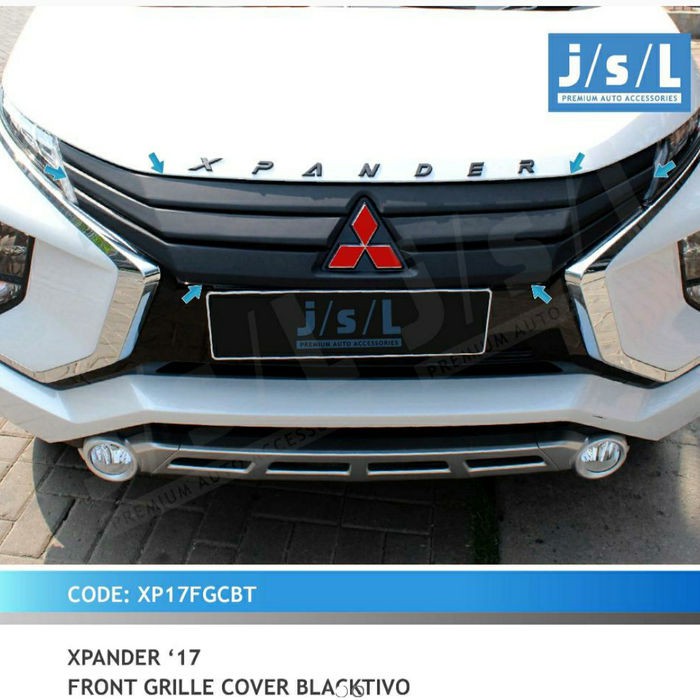 List Grill Depan Xpander Black Doff Front Grill Blacktivo