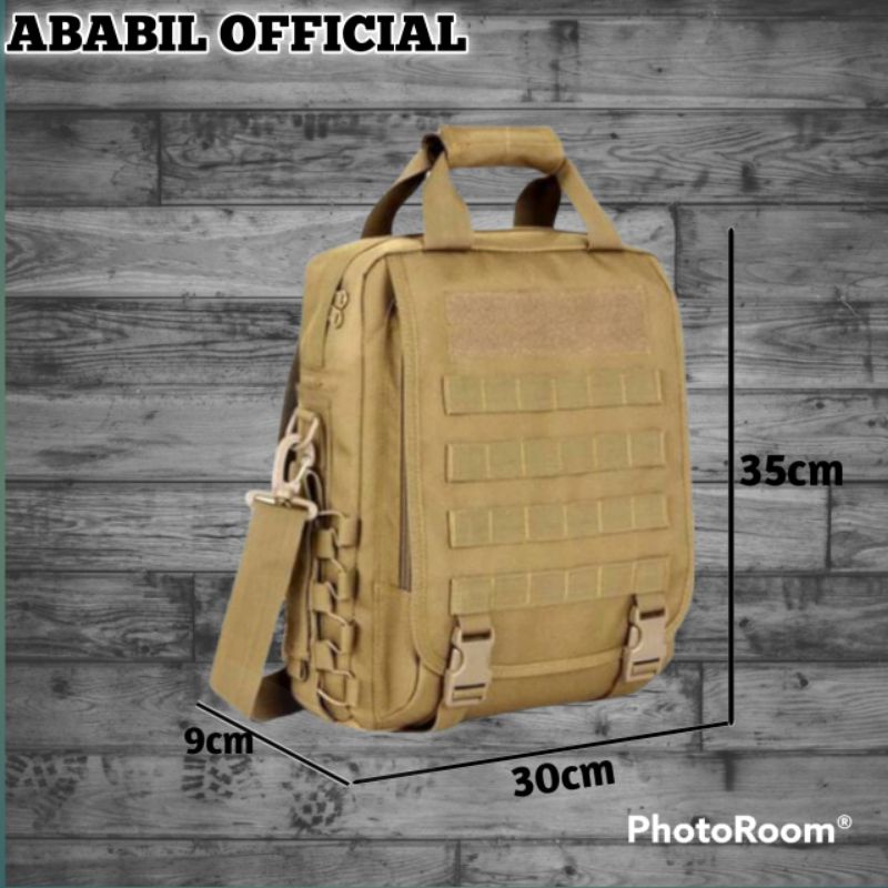 tas Laptop Army(free 1 logo random)