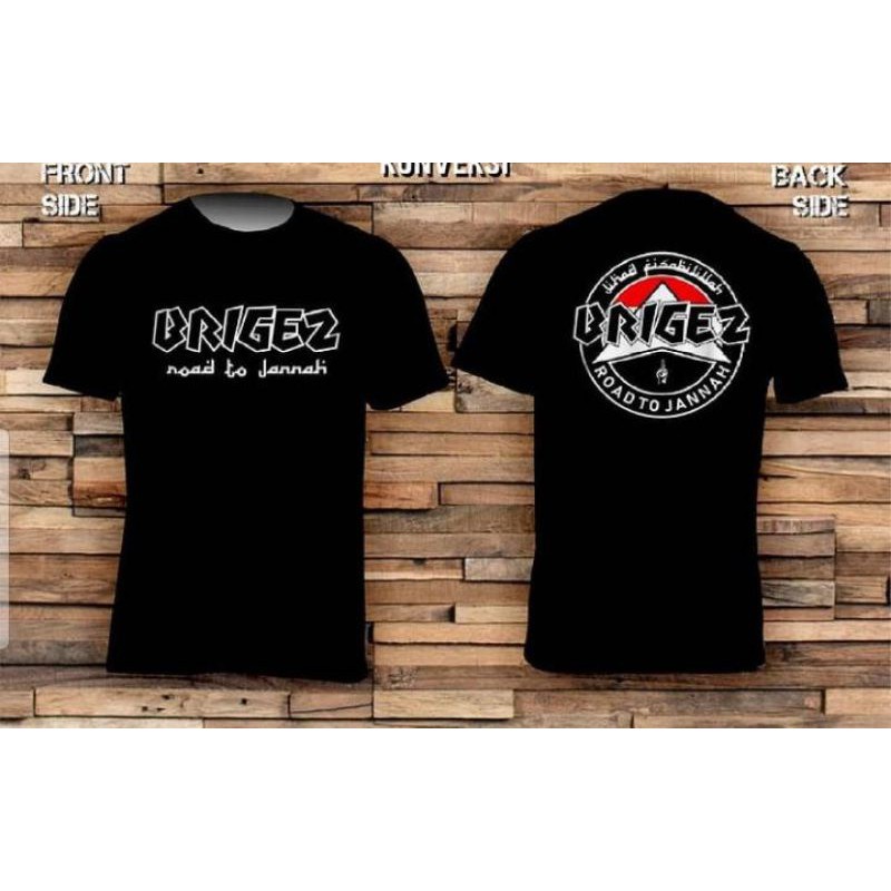 Kaos Distro Brigez Road To Jannah Original Katun Combed 30s Premium