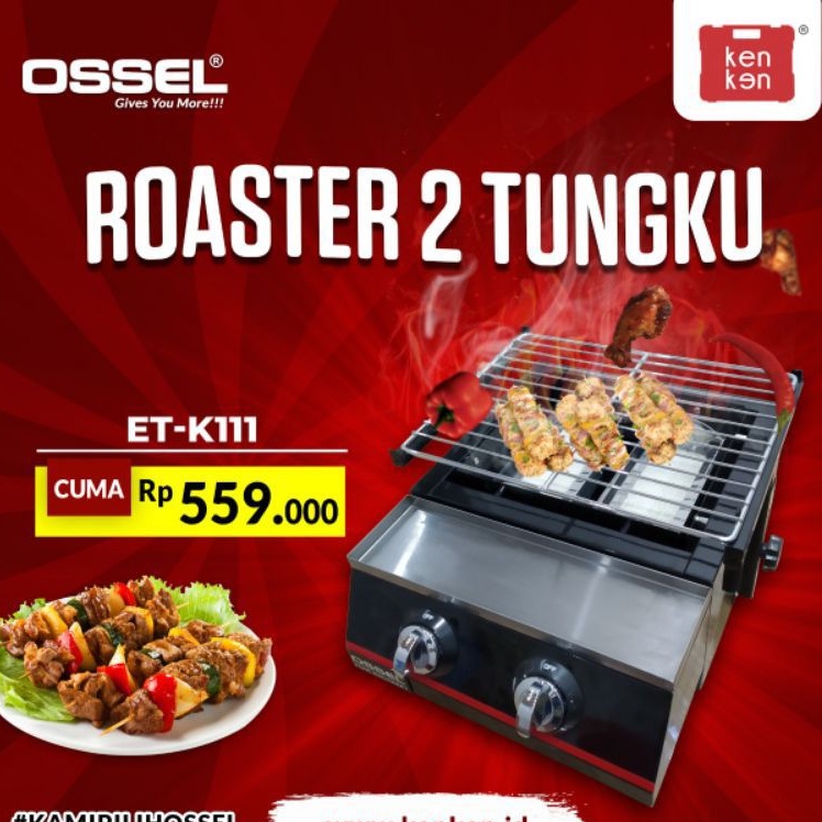 Bakaran Sosis 2 Tungku Bakaran Seafood 2 Tungku Kompor Bakar 2 Roaster 2 Tungku