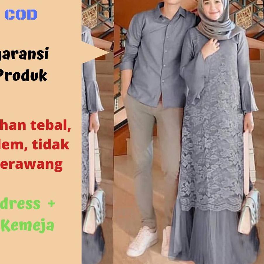 Rz 01 851 Set Baju Couple Pasangan Pria Wanita Dress Brukat Burkat Baju Kondangan Sarimbit Kekinian Shopee Indonesia