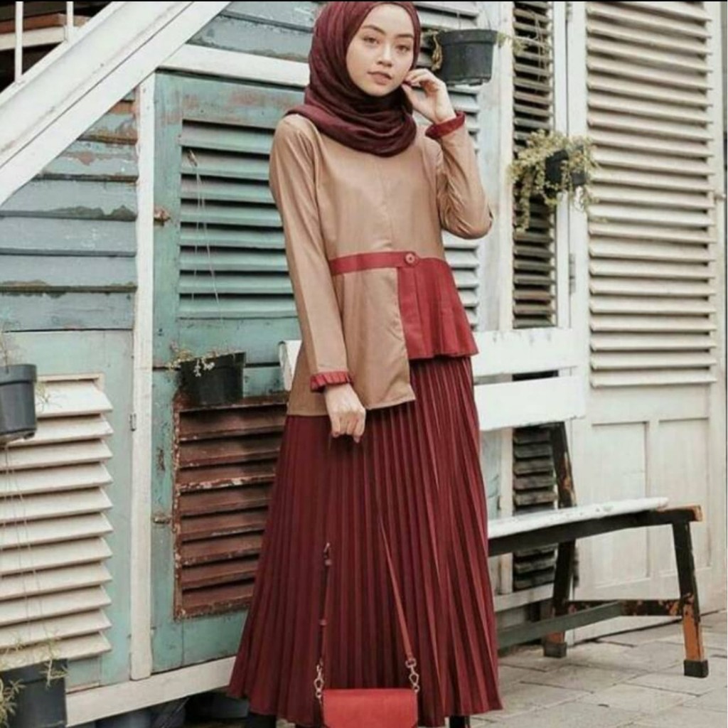 Rok plisket murah warna kumplit (BISA BAYAR DITEMPAT)