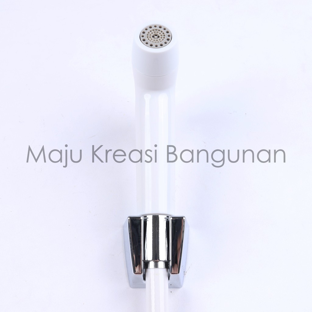 Jet Shower ONDA S 90 WCS Set Kepala Washer Toilet Cebok Putih Selang Bidet S90WCS Nozzle Kuningan