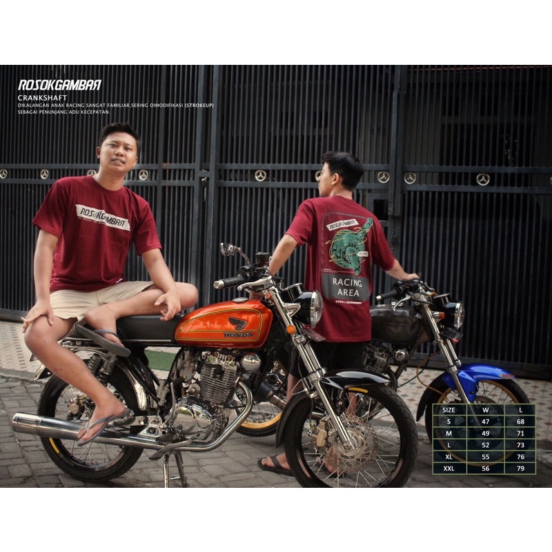 KAOS ROSOK GAMBAR RACING AREA/ORIGINAL/PRE ORDER